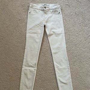 A&F white skinny jeans, size 0